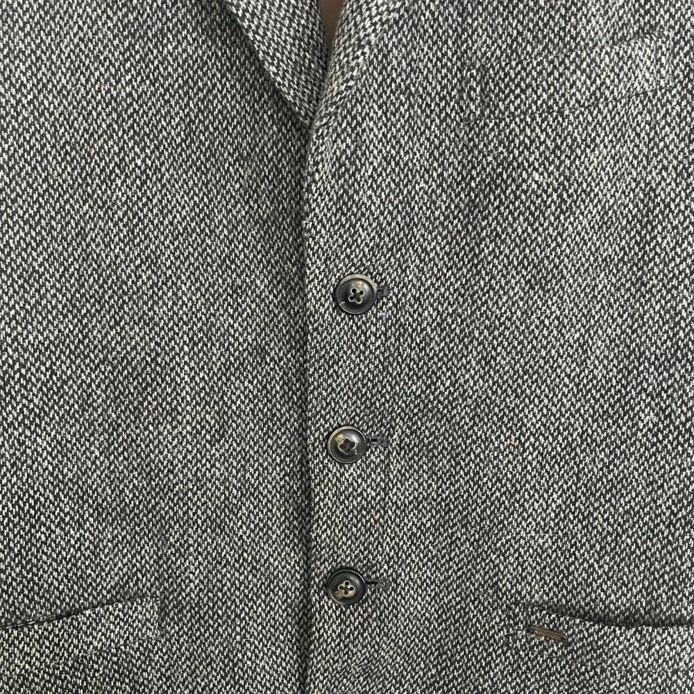 Scotch & Soda Gray Herringbone Wool Vest - Picture 3 of 7